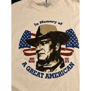 John Wayne OFFICIAL Western Movie Actor Tribute T-Shirt XL Cowboy Grit Liberty